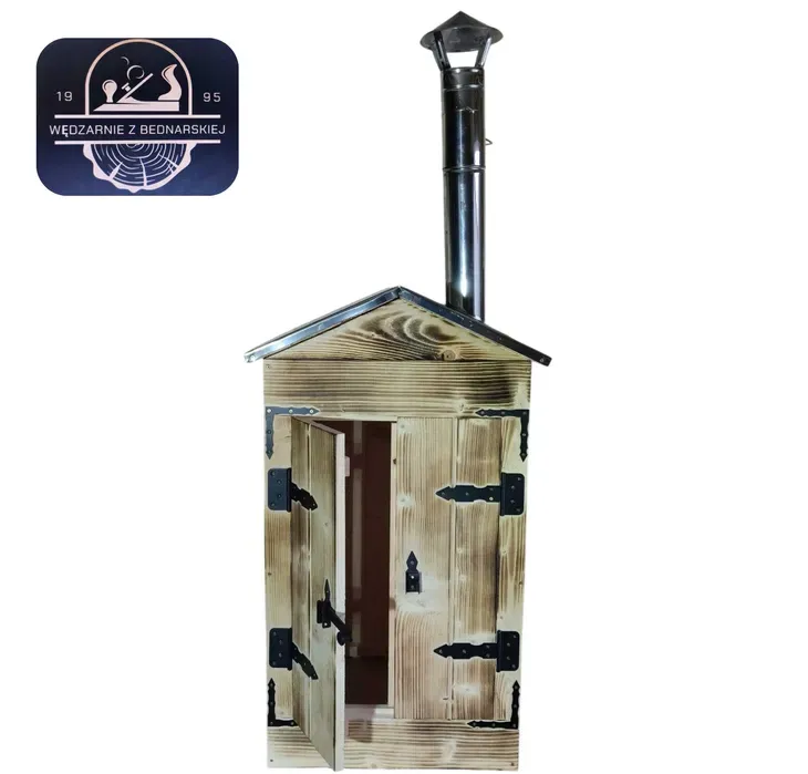 Wędzarnia drewniana wędzarnia ogrodowa NIERDZEWNYM OPALANYM 50X50X80