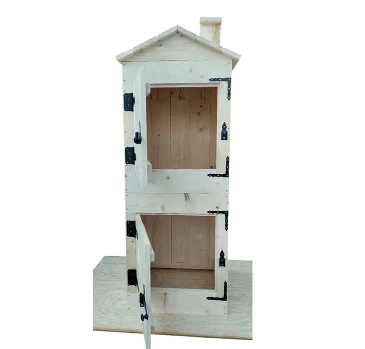 Wędzarnia drewniana z daszkiem kominkiem 50X50X120 wędzarnia ogrodowa