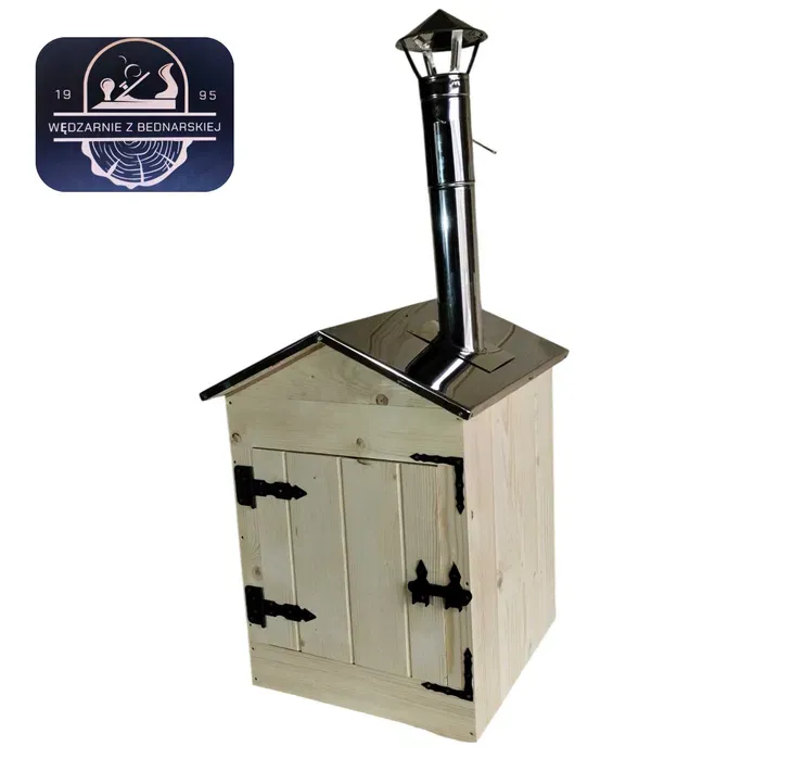 Wędzarnia drewniana wędzarnia ogrodowa NIERDZEWNA 50X50X60 cm