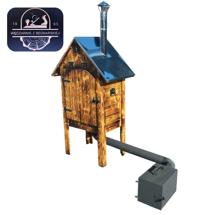 Wędzarnia drewniana ogrodowa VIP nierdzewna 50/70/164