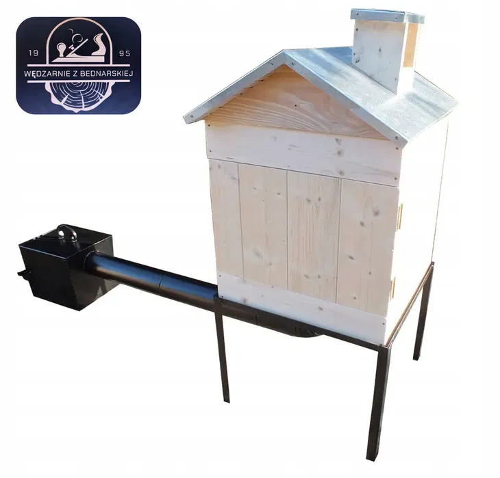 Wędzarnia Drewniana Ogrodowa Nieopalona DACH OBITY BLACHĄ