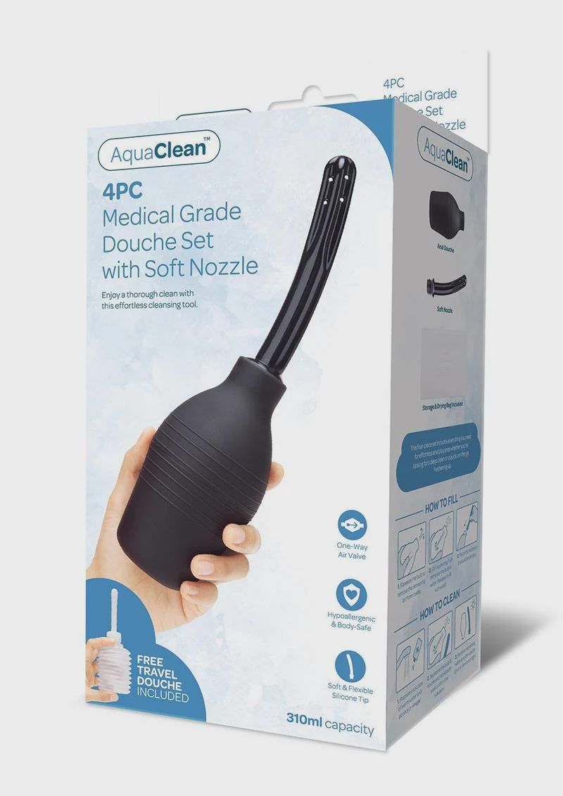 4 Piece Medical Grade Douche Set with Soft Nozzle