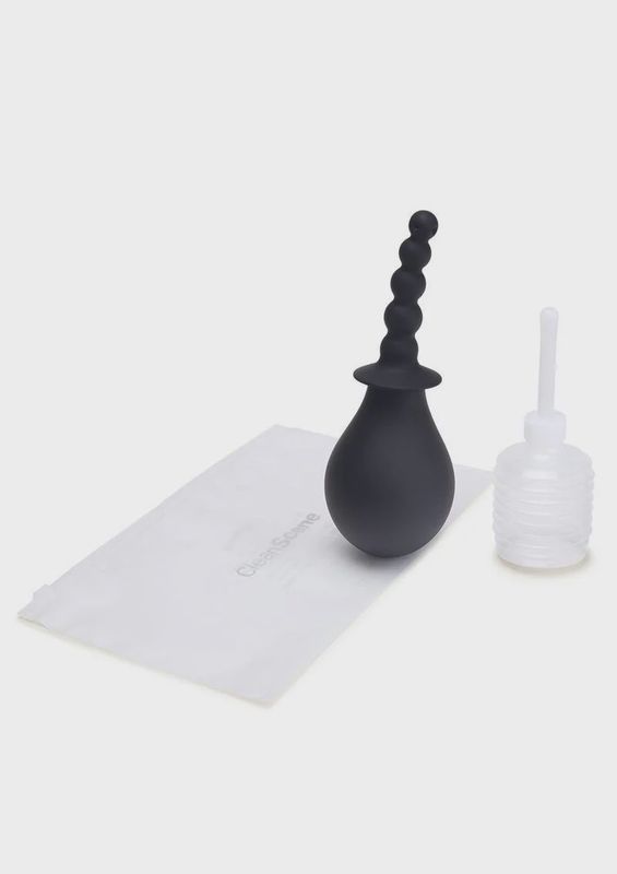 4 Piece Soft Squeeze Beaded Anal Douche Set with Flared Base