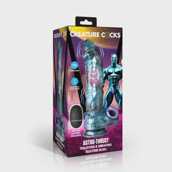 Astro-Thrust Thrusting &amp; Vibrating Silicone Dildo