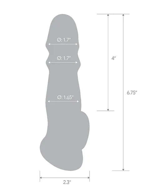 Blue Line C &amp; B 6.75" Girthy Penis Enhancing Sleeve Extension - Clear