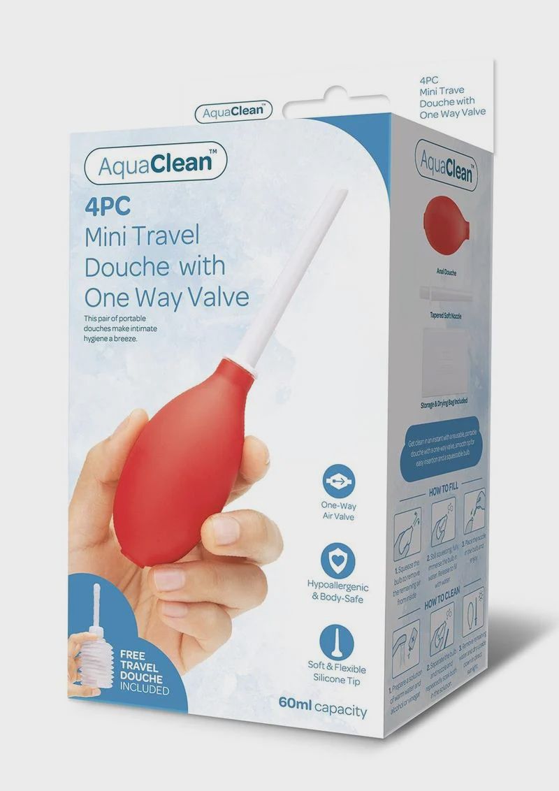 4 Piece Mini Travel Douche with One Way Valve