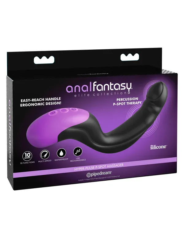 Anal Fantasy Elite Collection Hyper Pulse P Spot Massager - Black