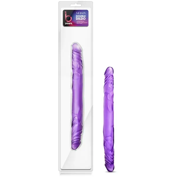 B Yours 14" Double Dildo Purple