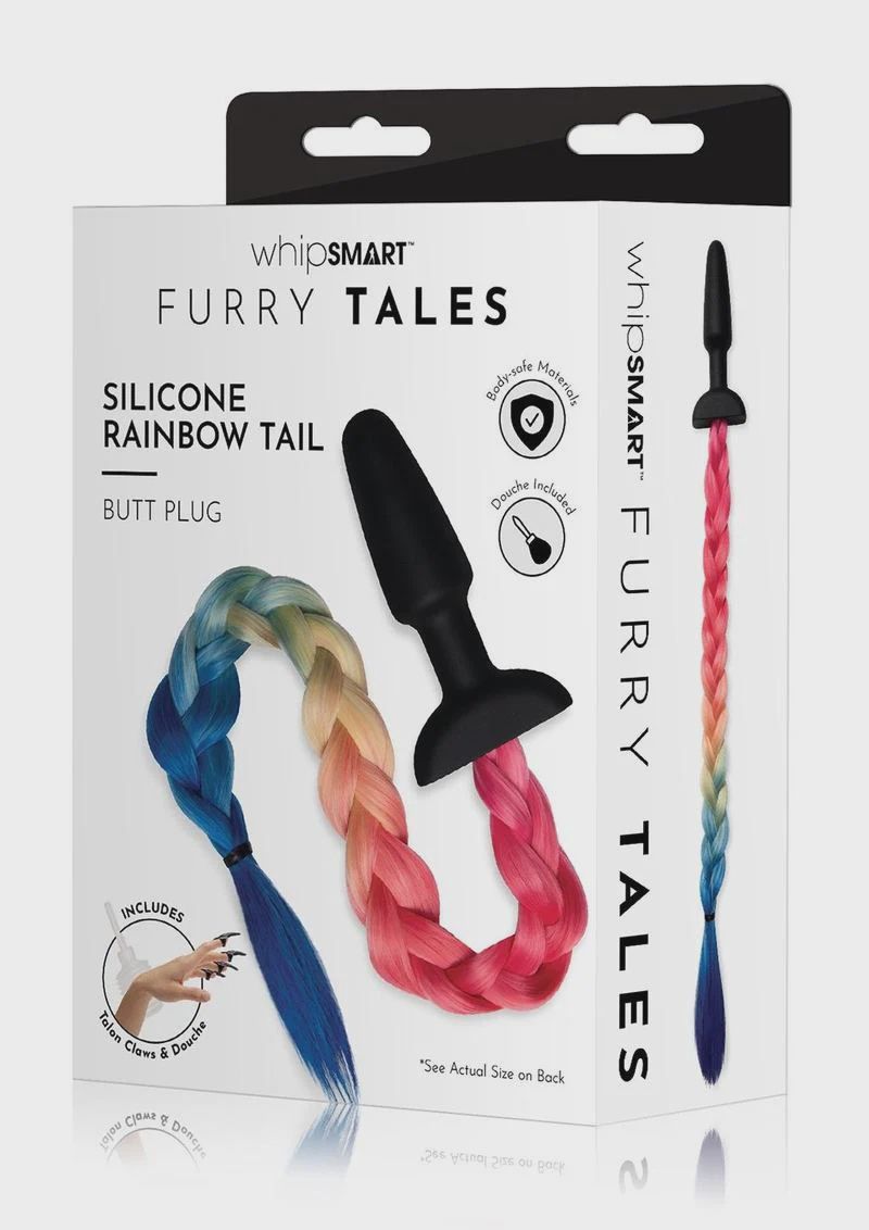 3.75" SILICONE PLUG W/ RAINBOW TAIL