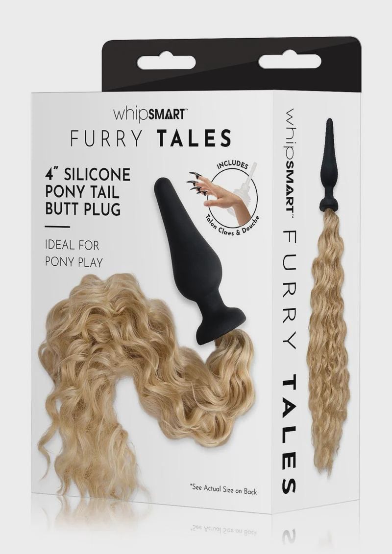 4" SILICONE PLUG W/ BLONDIE PONY TAIL