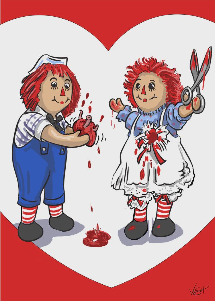 Ann &amp; Andy Heart Valentine's Day Card