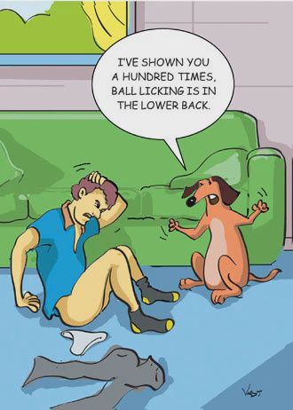 Ball Licking-Funny Birthday Card