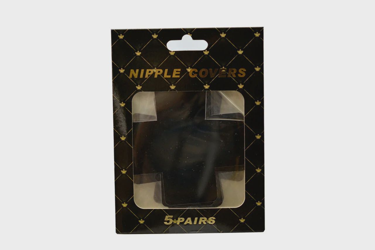 Black Cross Nipple Covers 5pk