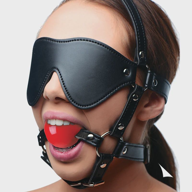 Blindfold Harness With Ball Gag