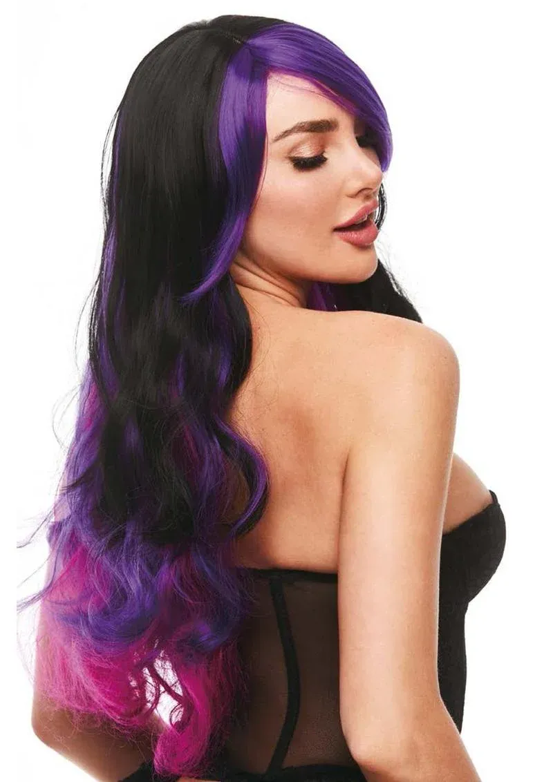 BRANDI WIG-BLACK/PURPLE
