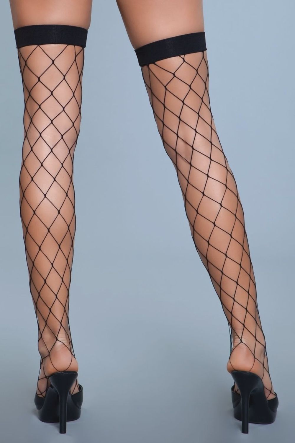 Caught In My Trap Thigh Highs Black