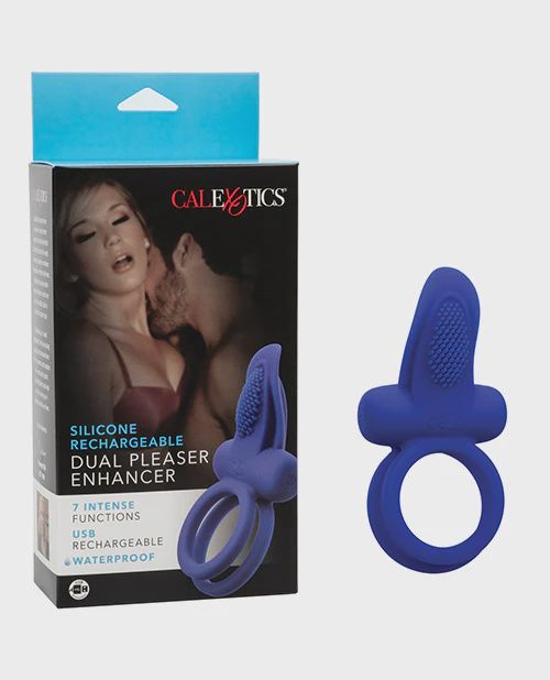 Couples Enhancers Silicone Rechargeable Dual Pleaser Enhancer