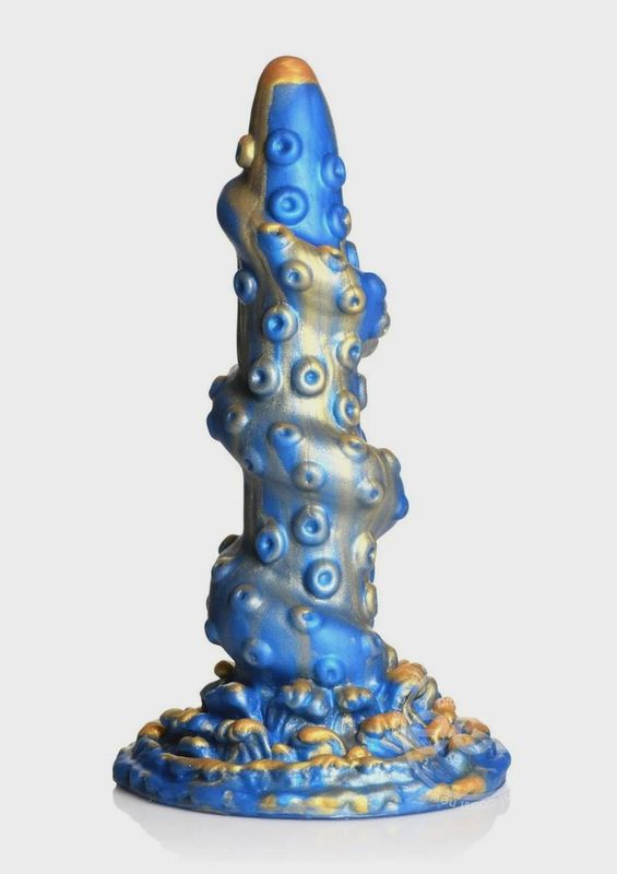 Creature Cocks Kraken Silicone Dildo - Blue/Gold