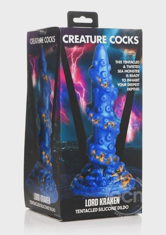 Creature Cocks Kraken Silicone Dildo - Blue/Gold