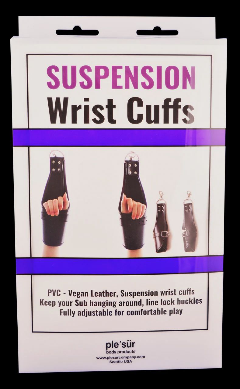 Cuff Suspension - PVC Locking Black Hanging Restraints