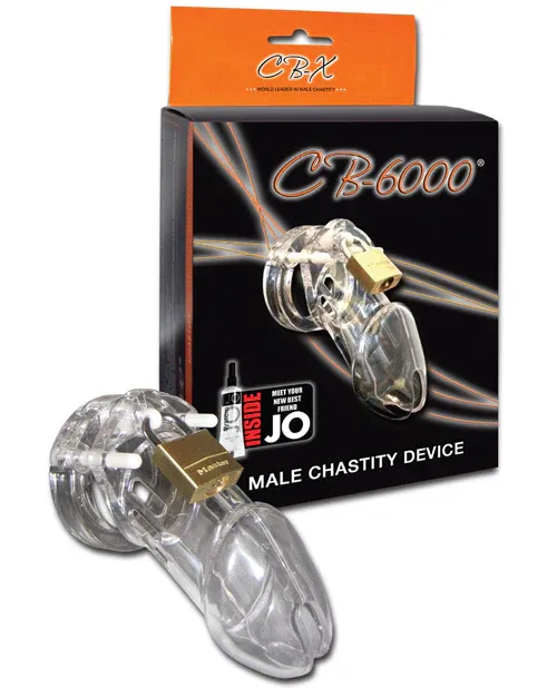 CB-6000 3 1/4" Cock Cage &amp; Lock Set - Clear