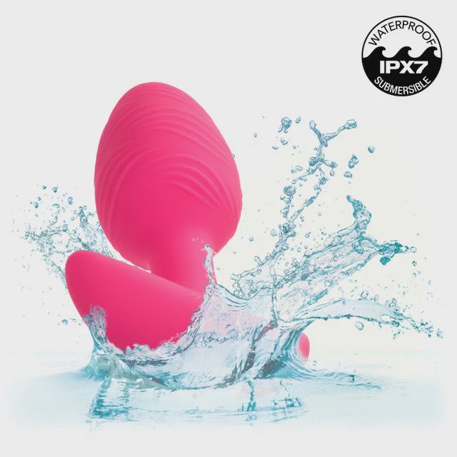 Cheeky Rechargeable Silicone Glow in The Dark Butt Plug - Pink