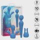 Couture Collection Rechargeable Silicone Body Wand Kit - Blue