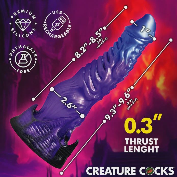 Diabolos Thrusting &amp; Vibrating Dildo