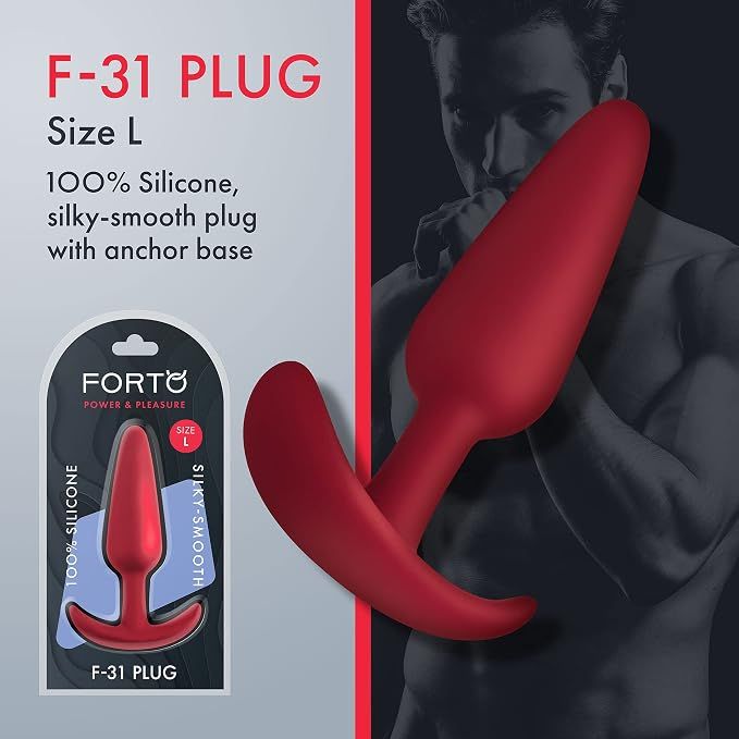 F-31: 100% SILICONE PLUG - LARGE RED