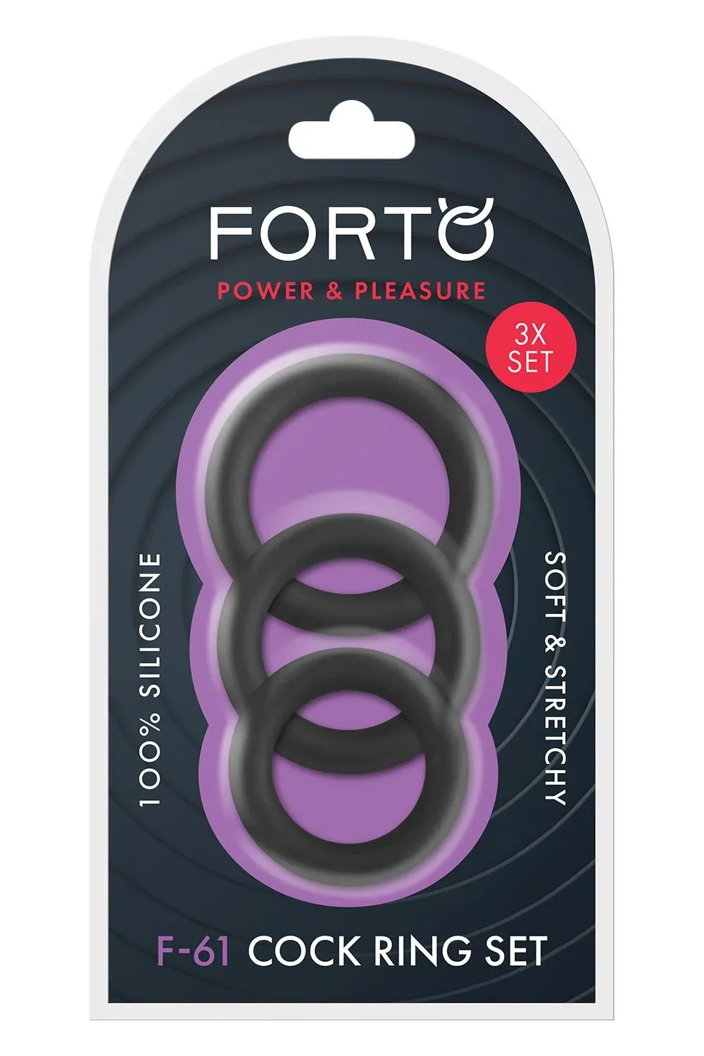 F-61: 3 PIECE C-RING SET 100% SILICONE - BLACK