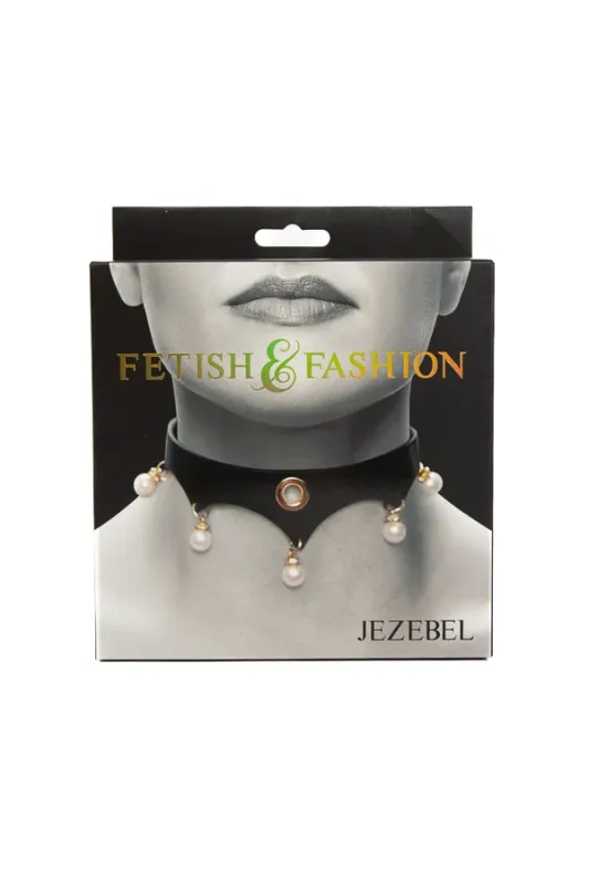 Fetish &amp; Fashion Jezebel Collar - Black