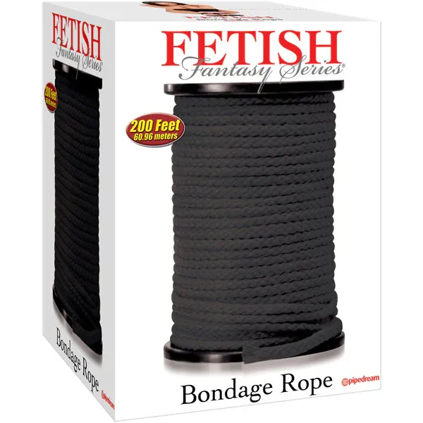 Fetish Fantasy Series Bondage Rope 200 Feet Black