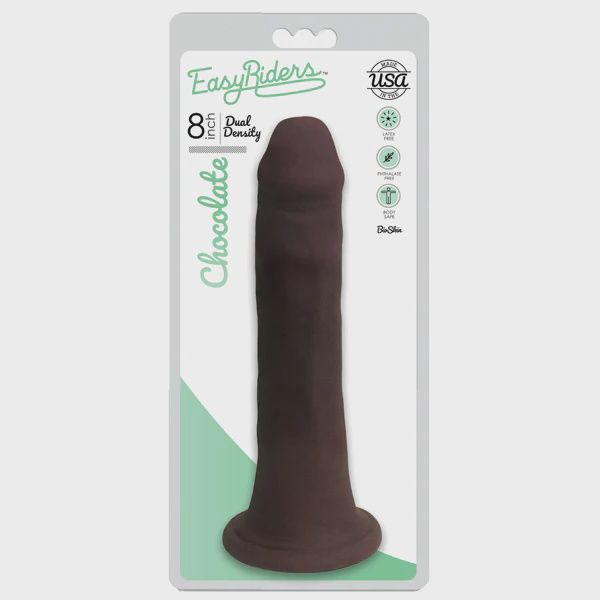 Easy Riders 8" Slim Bioskin Dong Chocolate