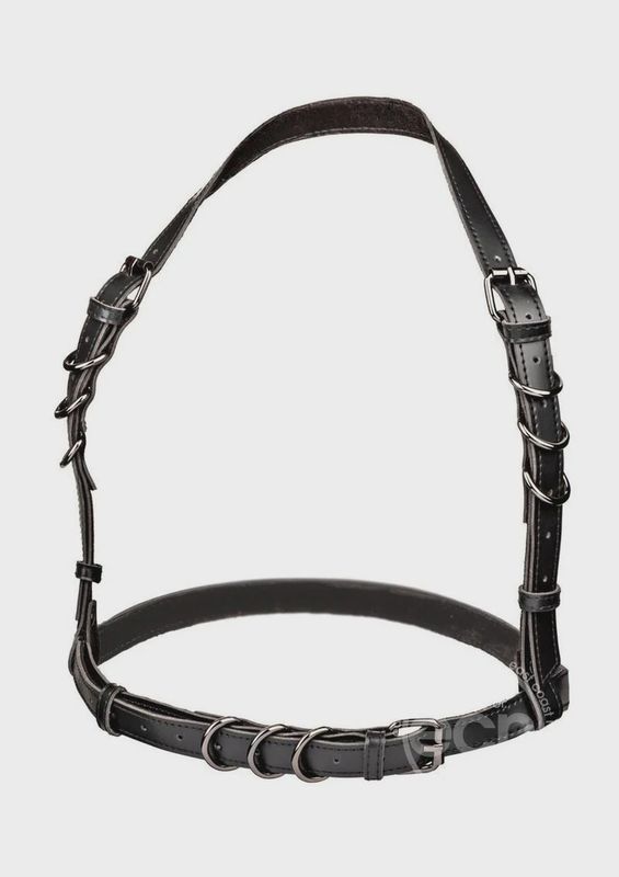 Euphoria Collection Halter Buckle Harness - Plus Size - Black
