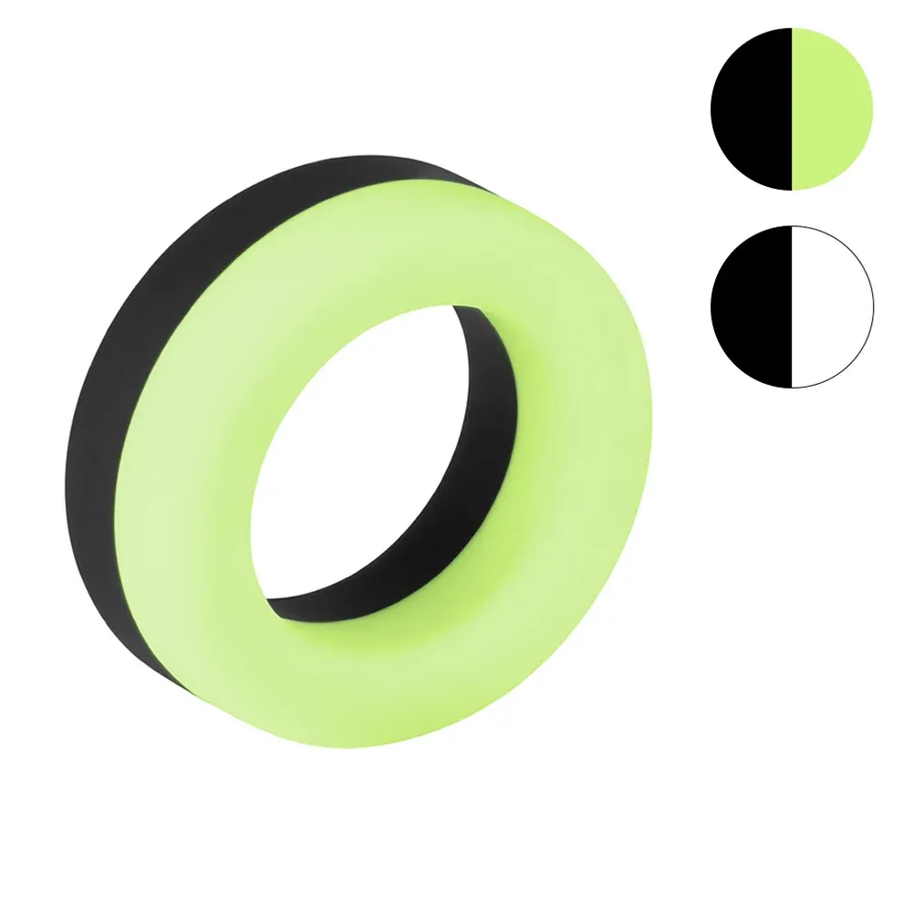F-19: 100% LIQUID SILICONE 2 TONE C-RING - BLACK/WHITE
