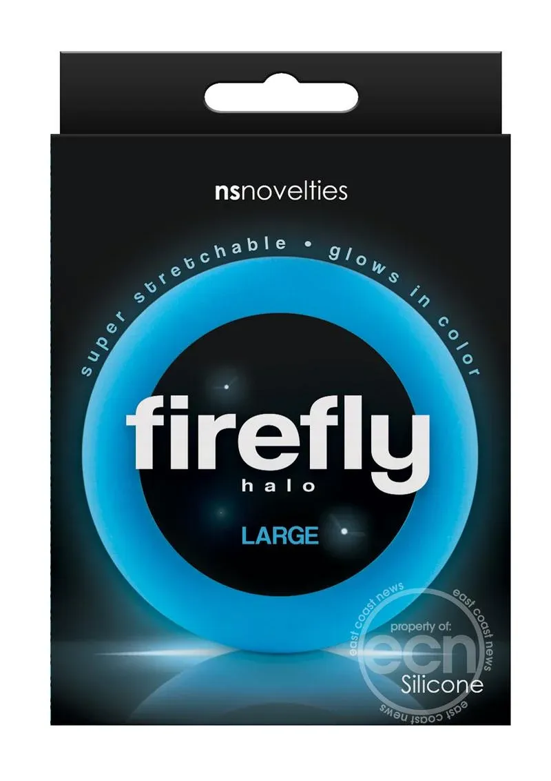 Firefly Halo Large Silicone Cock Ring Blue