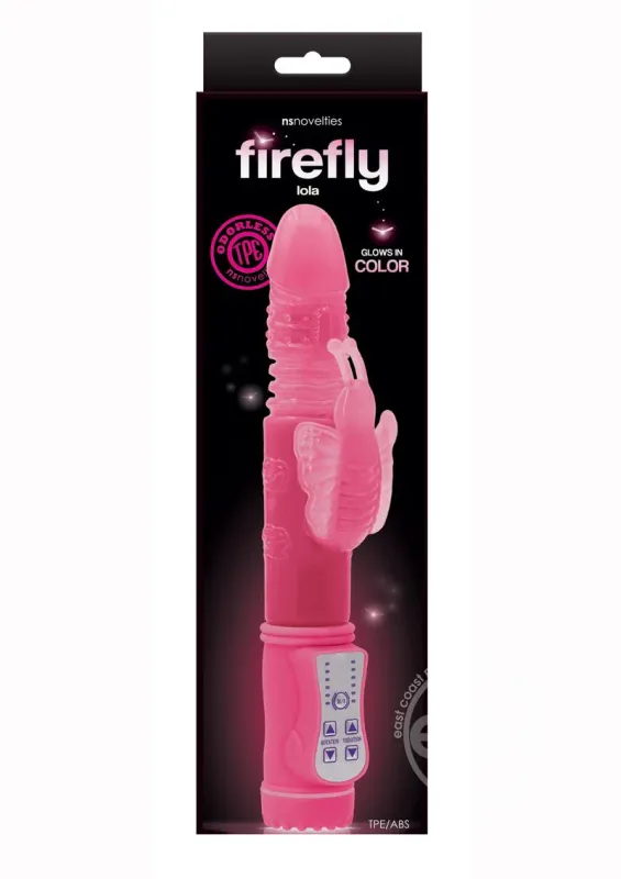 Firefly Lola Glow In The Dark Thrusting &amp; Rotating Rabbit - Pink