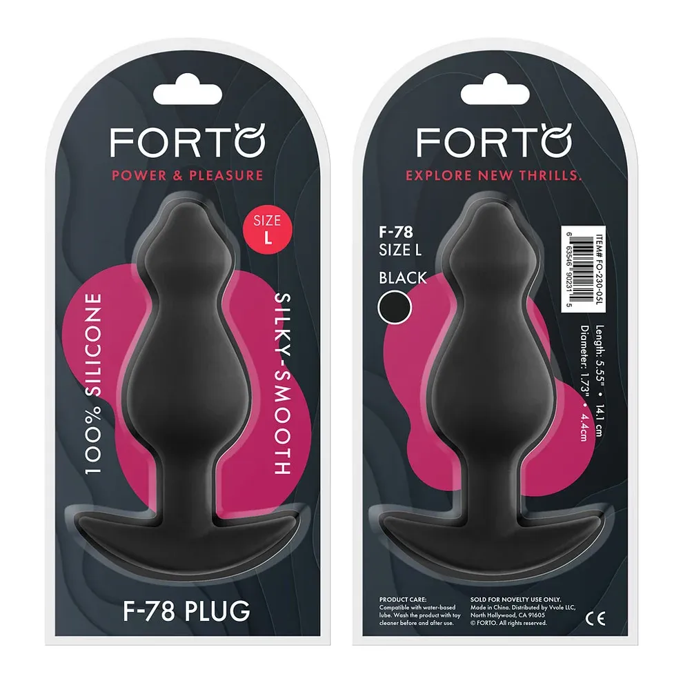 F-78: POINTEE 100% SILICONE PLUG - LARGE BLACK