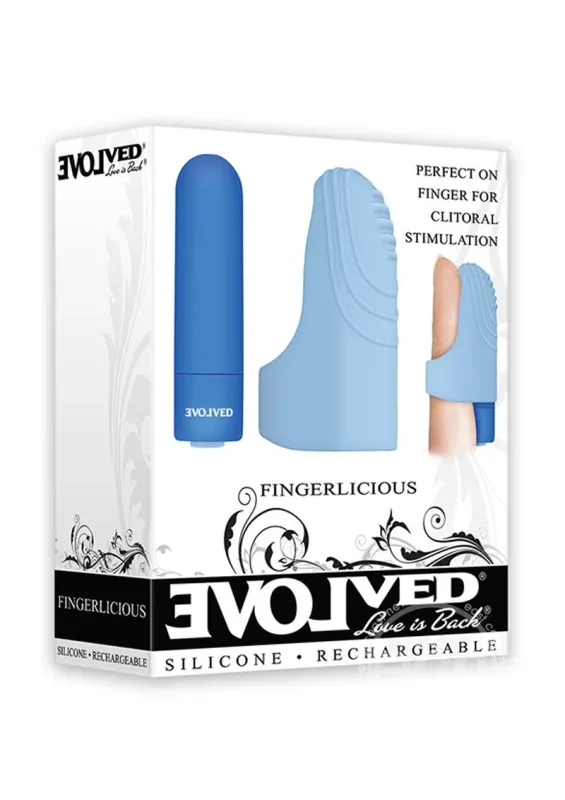 Fingerlicious Clitoral Stimulation Silicone Rechargeable Waterproof Blue