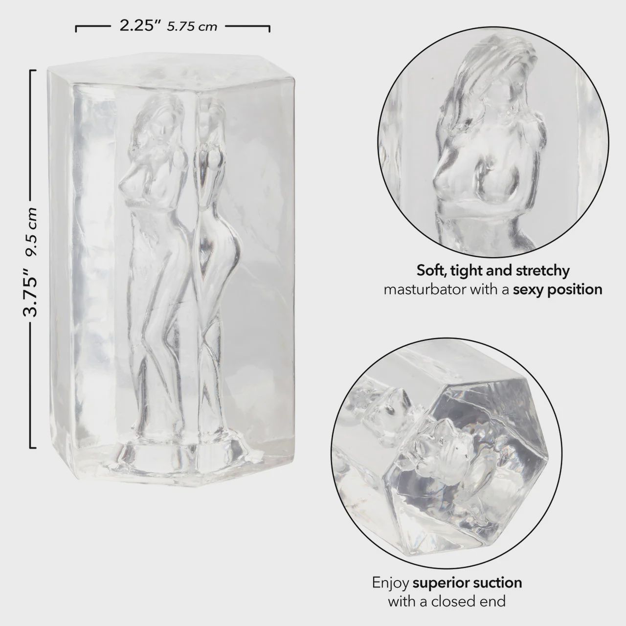 Girls Girls Girls Crystal Full Body Stroker - Clear