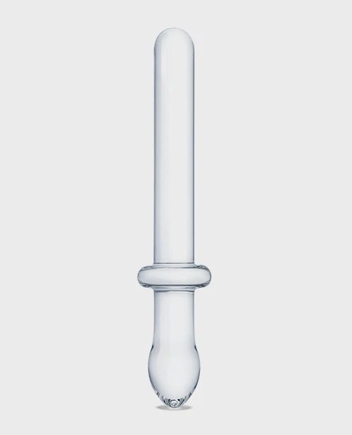 Glas 9.25" Classic Smooth Dual Ended Dildo - Clear
