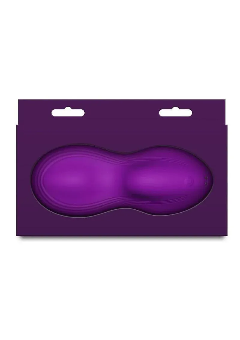 Grinders Tremor App Controlled Rechargeable Silicone Vibrating Dual Motor Pad - Purple