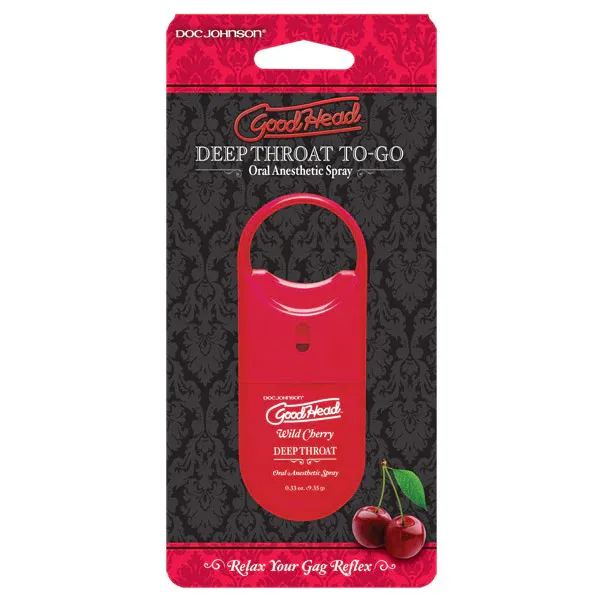 Goodhead Deep Throat Spray To-Go – Wild Cherry - .33 Oz.