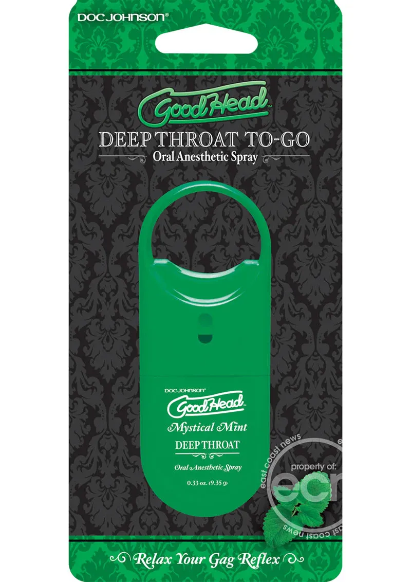 Goodhead Deep Throat To Go Oral Anesthetic Spray Mint .33 Ounce