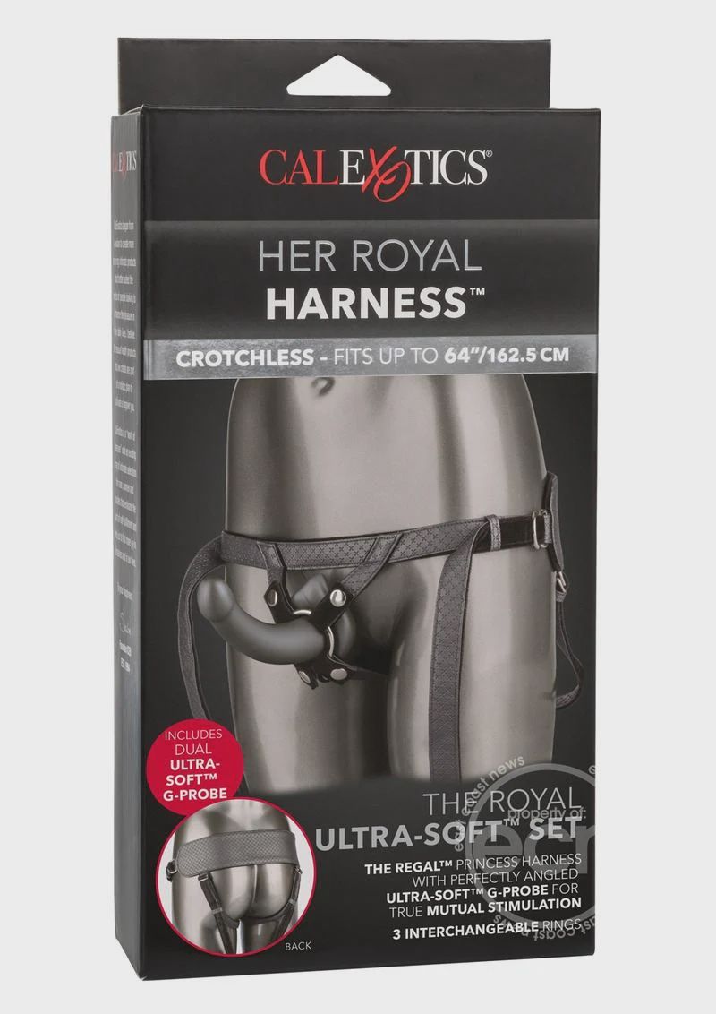 Her Royal Harness The Royal Ultra-Soft Set Regal Princess Harness With ME2 Silicone G-Probe Grey