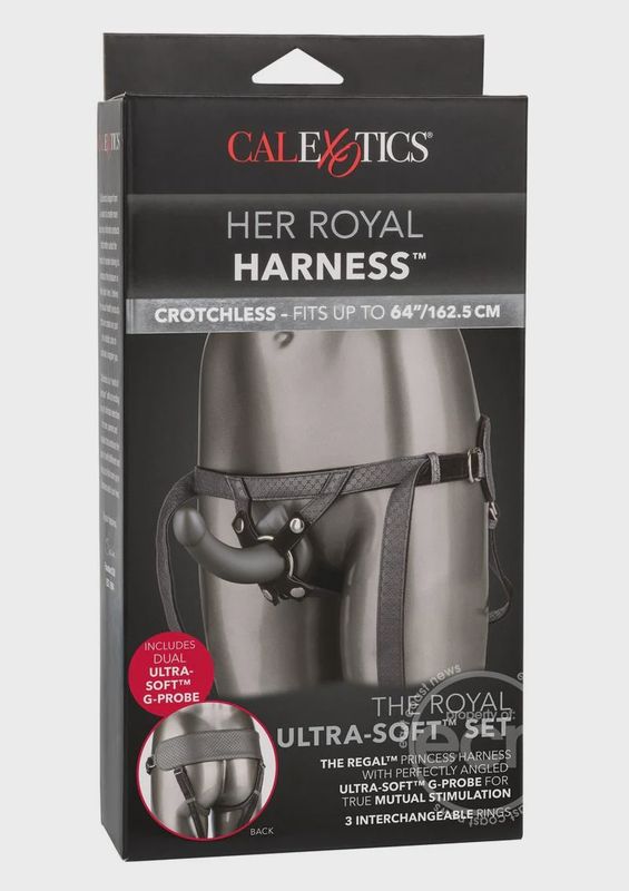 Her Royal Harness The Royal Ultra-Soft Set Regal Princess Harness With ME2 Silicone G-Probe Grey