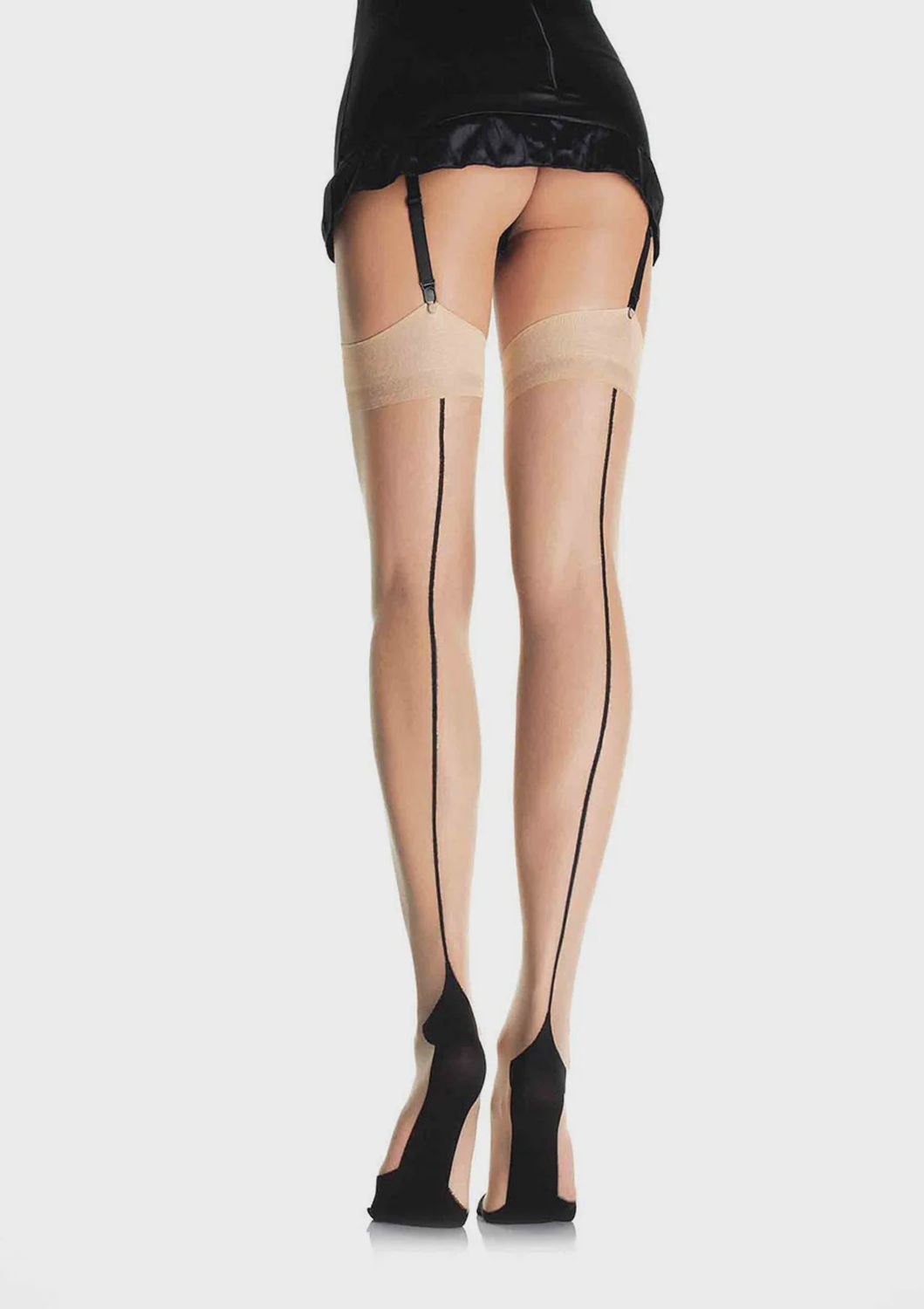 Lycra Cuban Foot Stocking O/S NUDE/BLACK