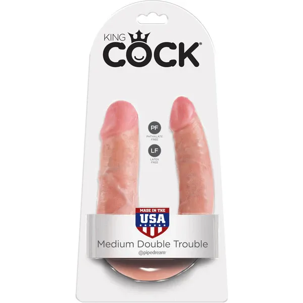 King Cock U-Shaped Medium Double Trouble Flesh