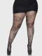Lace Skulls Fishnet Tights - 1X/2X - Black