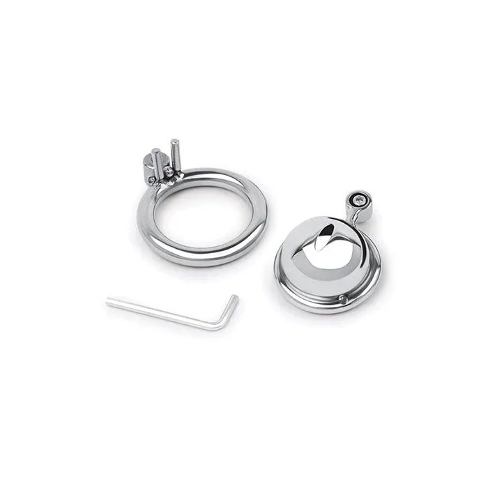 Lockmaster Stainless Steel Inverted Micro Chastity Cage - Silver